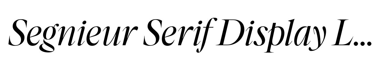 Segnieur Serif Display Light Italic